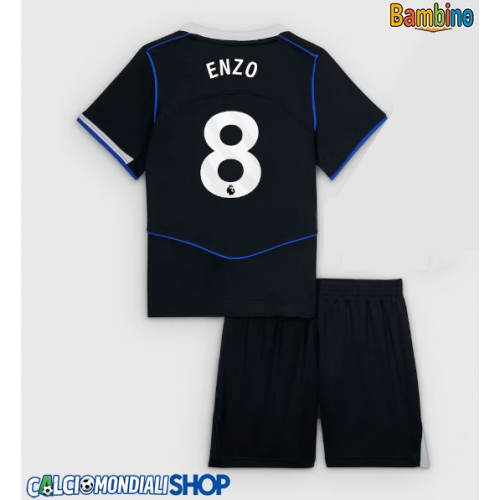Maglie da calcio Chelsea Enzo Fernandez #8 Terza Maglia Bambino 2025-26 Manica Corta + Pantaloni corti)